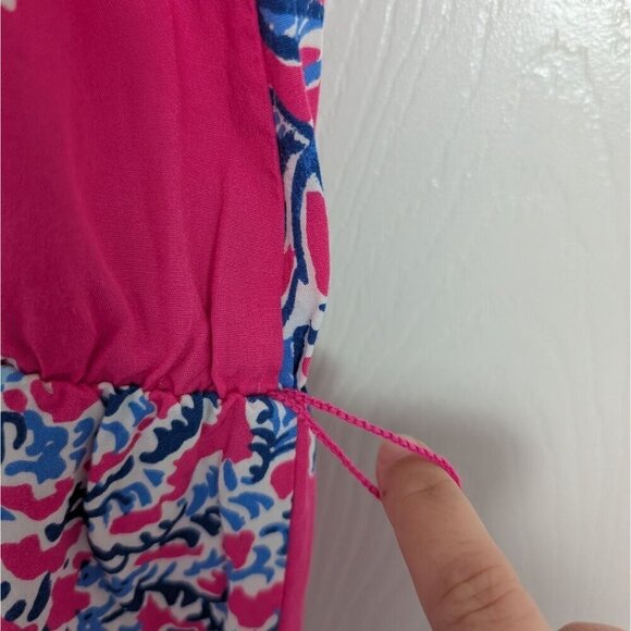 Lilly Pulitzer Dusk Romper Womens Size Small Pink Samba Coral Sleeveless Preppy - Picture 3 of 12